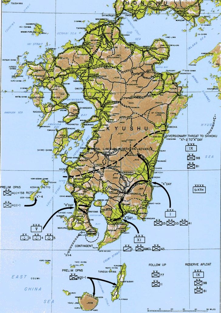 Operation Olympic - planned US invasion of southern Japan